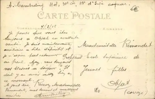 Ak Cognac Charente, Statue Francois 1er, Kinder