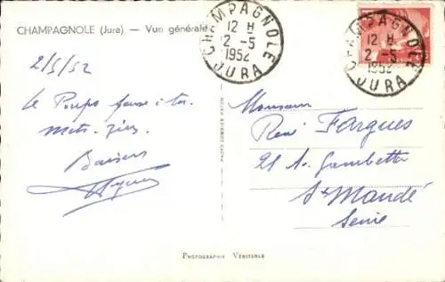 Ak Champagnole Jura, Gesamtansicht