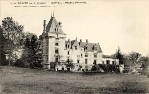 Ak Bonzac Gironde, Chateau Laroque Payraud