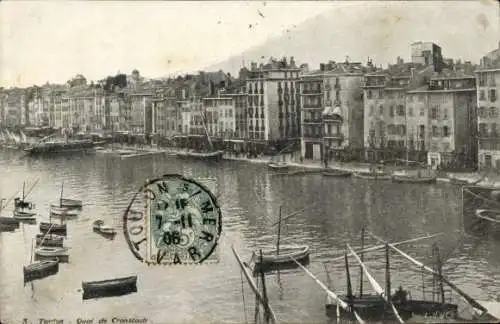 Ak Toulon Var, Quai de Cronstadt