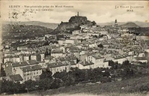 Ak Le Puy en Velay Haute Loire, Vue generale prise du Mont Rouzon