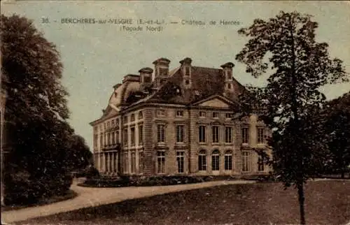 Ak Berchères sur Vesgre Eure et Loir, Chateau de Herces, Facade Nord