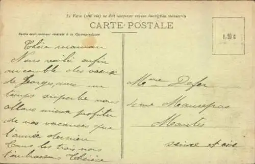 Ak Villemeux Eure et Loir, Vue sur l'Eure, Moulin