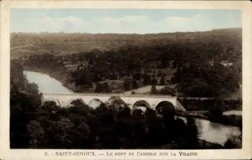 Ak Saint Senoux Ille et Vilaine, Le Pont de Cambrai sur la Vilaine