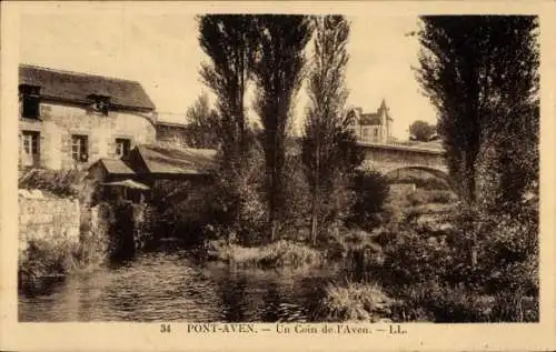 Ak Pont Aven Finistère, Un Coin de l'Aven