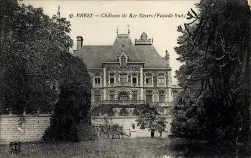 Ak Brest Finistère, Chateau de Ker Stears, Facade Sud