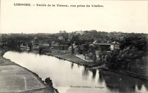 Ak Limoges Haute Vienne, Vallee de la Vienne, vue prise du Viaduc