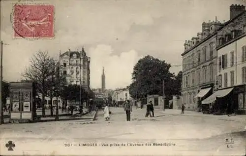 Ak Limoges Haute Vienne, Vue prise de l'Avenue des Benedictins