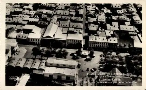 Ak Basse Terre Guadeloupe, Cours Nolivos, Teilansicht der Stadt