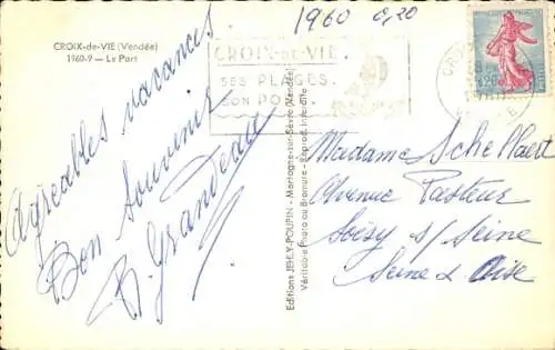 Ak Saint Gilles Croix de Vie Vendée, Le Port, Boote