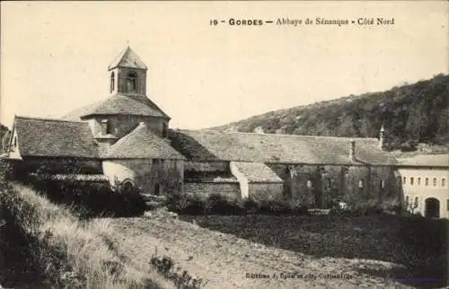 Ak Gordes Vaucluse, Abbaye de Senanque, Cote Nord