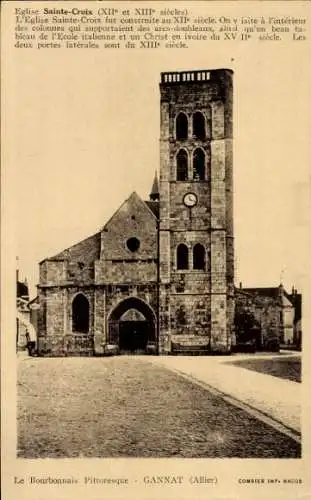 Ak Gannat Allier, Kirche Sainte-Croix