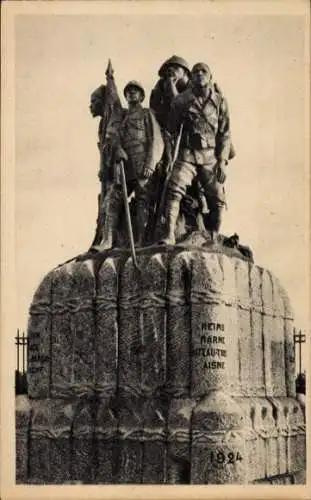 Ak Reims Marne, Monument aux Heros de l'Armee Noire