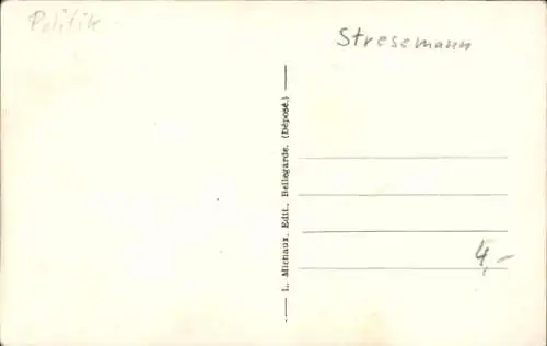 Ak Thoiry Aïn, Hotel Leger, Stresemann
