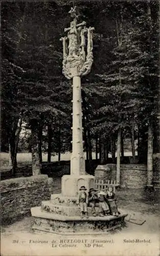 Ak Huelgoat Finistère, Saint Herbot, Le Calvaire