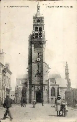 Ak Landerneau Finistère, Kirche St. Honardon