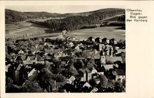 Ak Olbernhau im Erzgebirge, Blick gegen den Hainberg