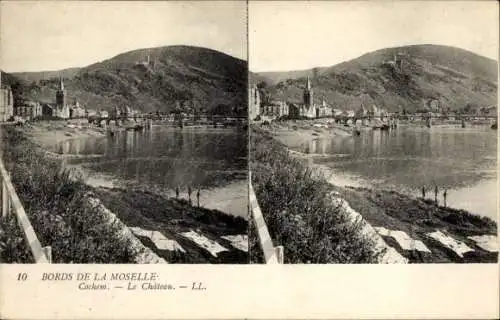 Stereo Ak Cochem an der Mosel, Burg Cochem