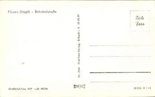 Ak Plauen im Vogtland, Bahnhofstraße