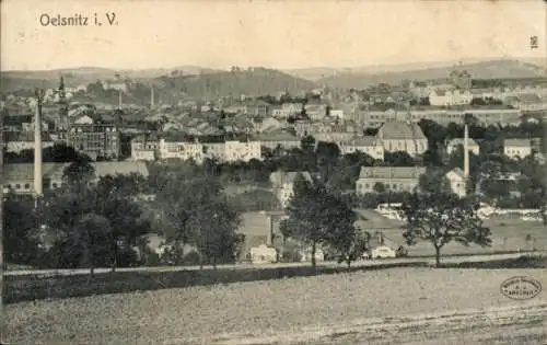 Ak Oelsnitz im Vogtland, Totalansicht