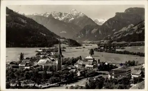 Ak Zell am Ziller in Tirol, Ort mit Umgebung