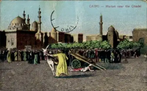 Ak Kairo Kairo Ägypten, Markt in der Nähe der Zitadelle