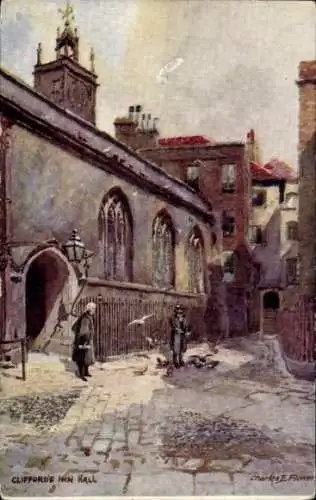 Künstler Ak Flower, Charles, London City England, Cliffords Inn, Hall