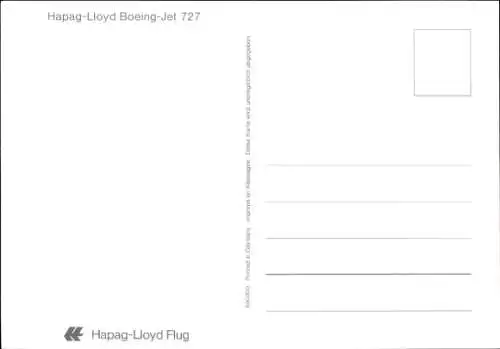 Ak Passagierflugzeug Boeing Jet 727 der Hapag Lloyd