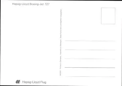 Ak Passagierflugzeug Boeing Jet 727 der Hapag Lloyd