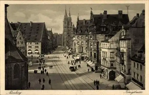 Ak Nürnberg in Mittelfranken, Königstraße, Kirche