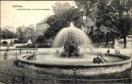 Ak Gotha in Thüringen, Wasserkunst am Schlossberg