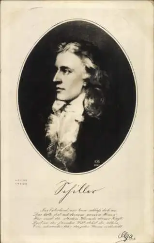 Ak Dichter Friedrich von Schiller, Portrait