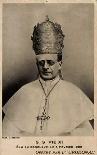 Ak Papst Pius XI., Porträt