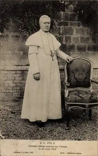 Ak Papst Pius X., Porträt