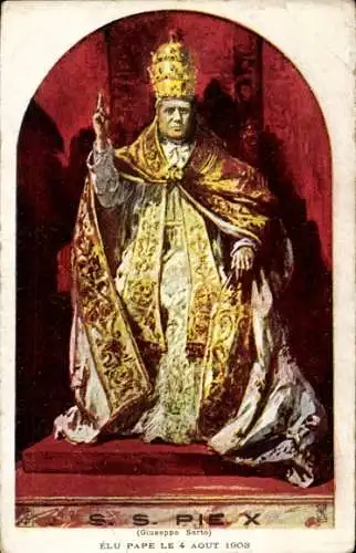 Ak Papst Pius X., Porträt