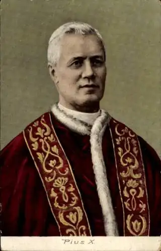 Ak Papst Pius X., Porträt