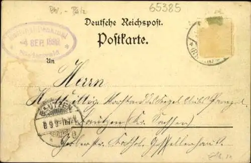 Litho Rüdesheim am Rhein, Niederwald National Denkmal