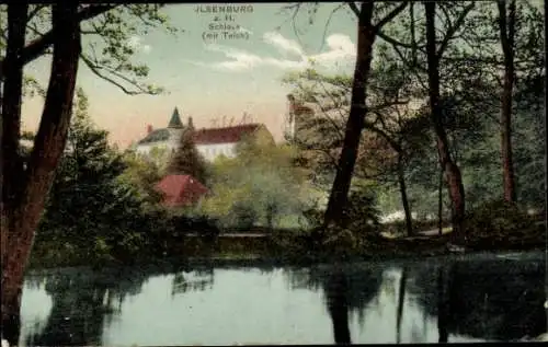 Ak Ilsenburg im Harz, Schloss, Teich