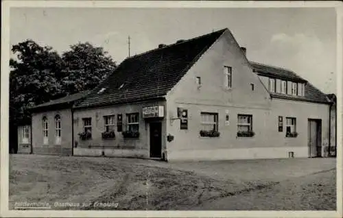 Ak Hüttermühle Genthin am Elbe Havel Kanal, Gasthaus zur Erholung