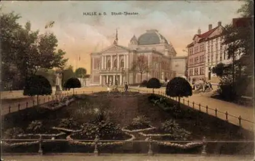 Ak Halle an der Saale, Stadt-Theater