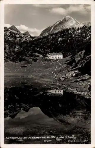 Ak Schönau am Königssee Oberbayern, Kärlingerhaus, Hundstot, Schneiber, Panorama