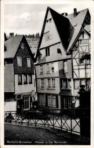 Ak Monschau Montjoie in der Eifel, Häuser in der Rurstraße