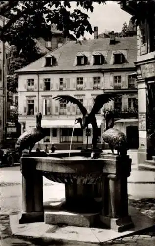 Ak Baden Baden am Schwarzwald, Reiherbrunnen