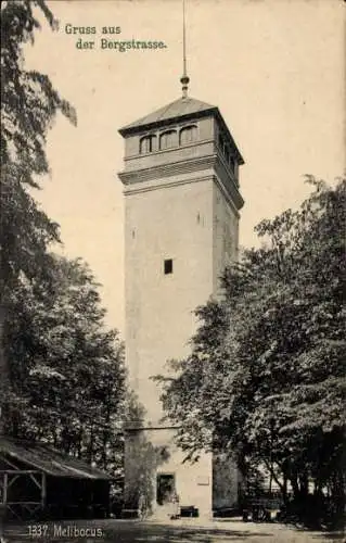 Ak Auerbach Bensheim an der Bergstraße Hessen, Melibocus, Turm