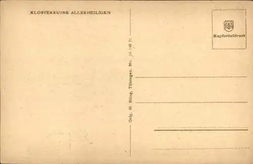 Ak Allerheiligen Oppenau im Schwarzwald, Klosterruine Allerheiligen