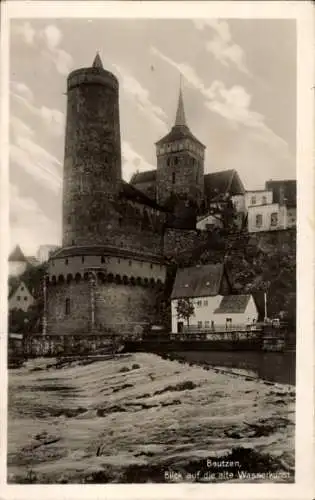 Ak Bautzen in der Oberlausitz, Blick auf die alte Wasserkunst