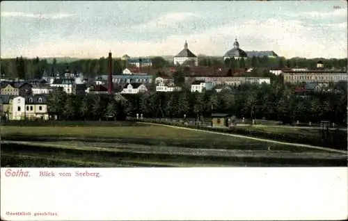 Ak Gotha in Thüringen, Blick vom Seeberg