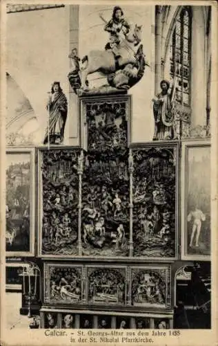 Ak Kalkar am Niederrhein, St. Georgs Altar in der St. Nikolai Pfarrkirche