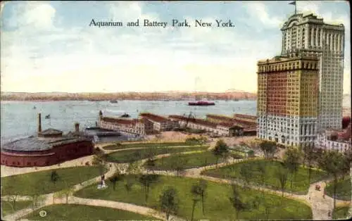 Ak New York City USA, Aquarium, Battery Park