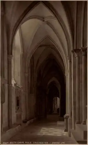 Ak Chichester, West Sussex, England, südlicher Chorgang